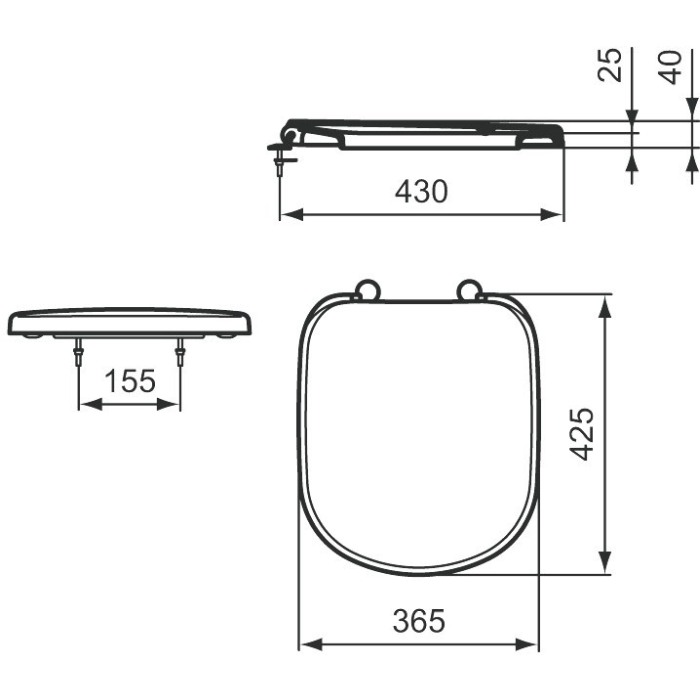 Ideal Standard Tempo - Capac WC, alb T679201 [3]