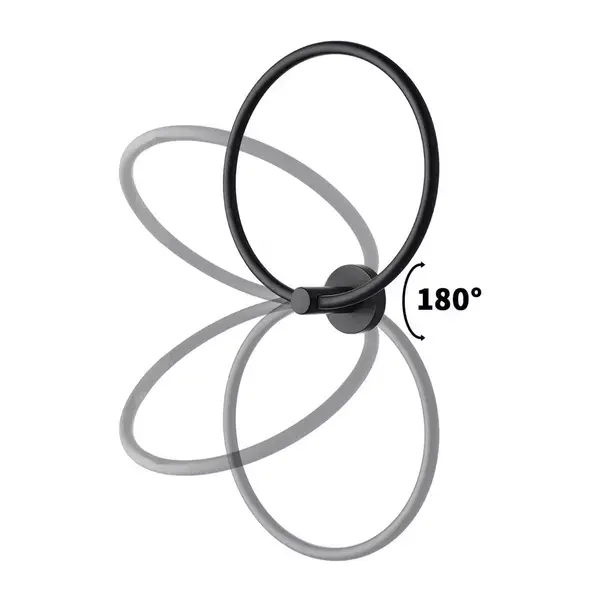Inel portprosop rotund Rea Mist 05 finisaj negru mat [4]