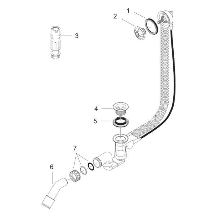 Instalatie de cada, Hansgrohe, Flexaplus, 52 cm, fara ornament [3]