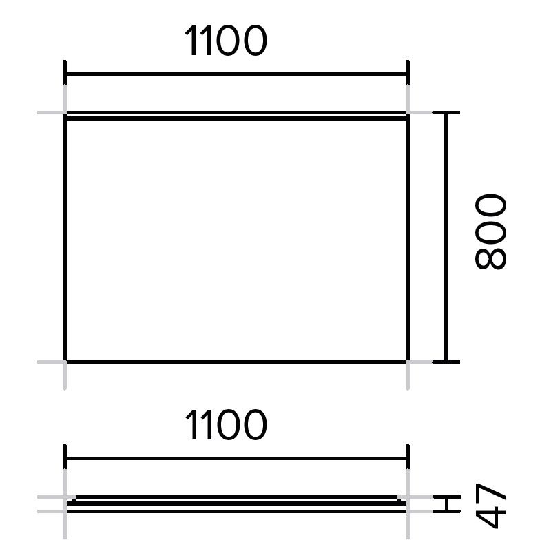Kolpa San Quadrum Oglinda cu iluminare LED 110x80 cm [5]
