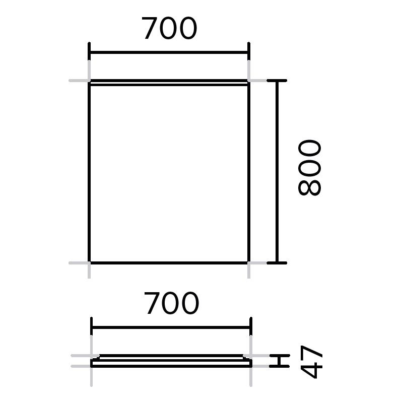 Kolpa San Quadrum Oglinda cu iluminare LED 70x80 cm [8]