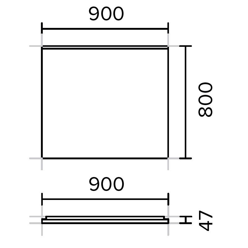 Kolpa San Quadrum Oglinda cu iluminare LED 90x80 cm [6]