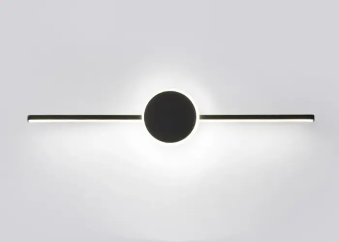 Lampa aplica de baie LED pentru oglinda APP848-1W Rotunda Negru 41cm, Rea [2]