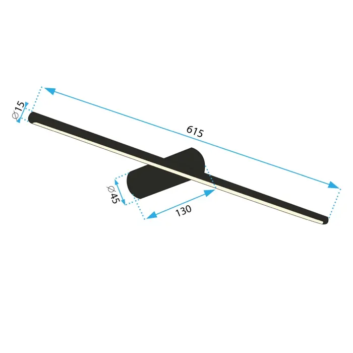 Lampa de perete APP1345-1W Auriu 61,5cm, Rea [7]