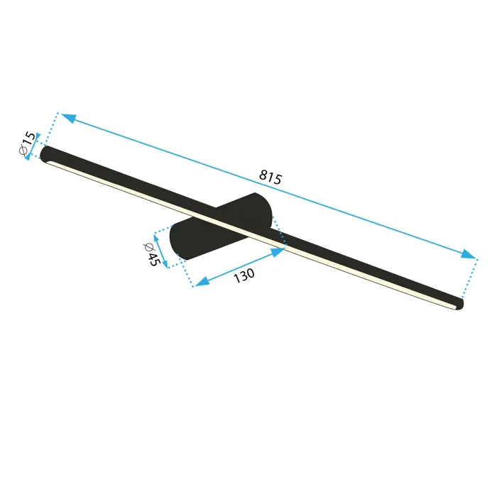 Lampa de perete APP1346-1W Auriu 81,5cm, Rea [7]