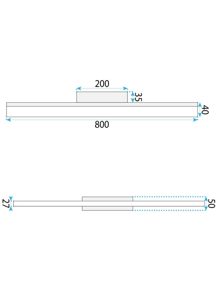 Lampa de perete LED 80CM APP1853-1W auriu periat [11]
