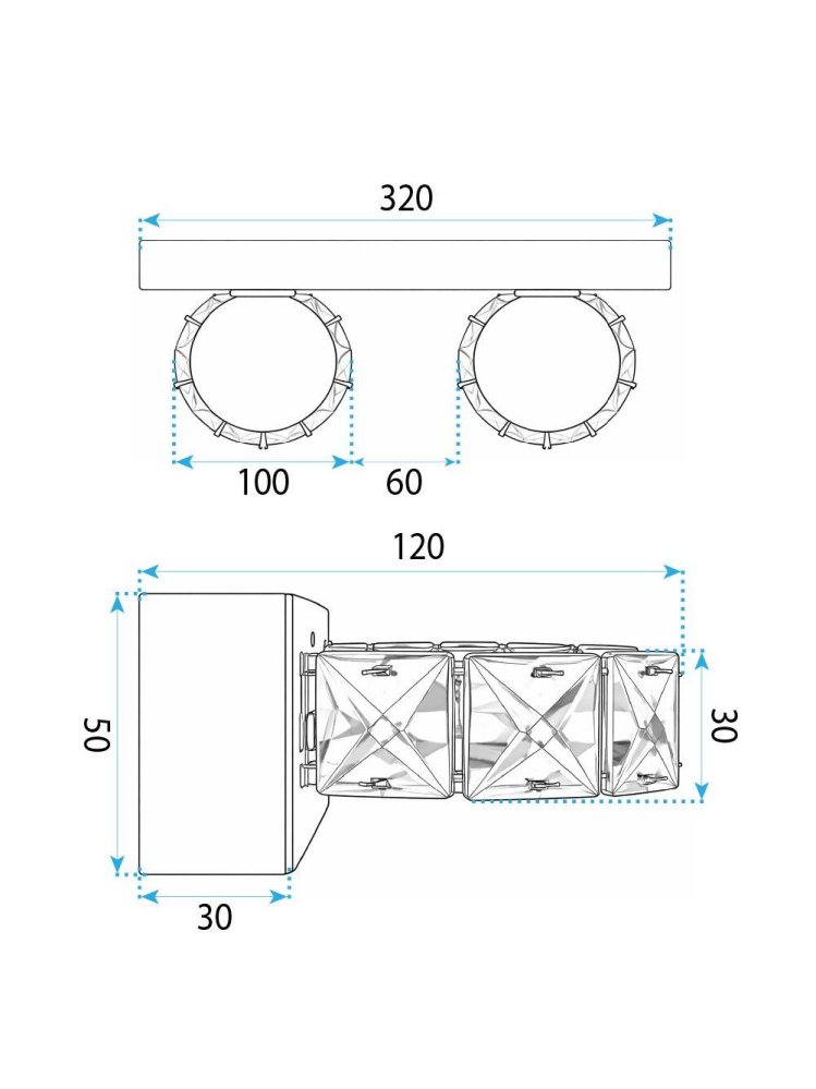 Lampa de perete LED APP1936-2W crom [10]
