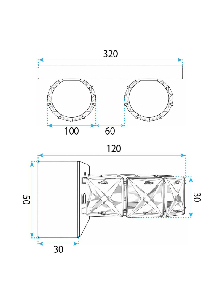 Lampa de perete LED APP1937-2W auriu [10]