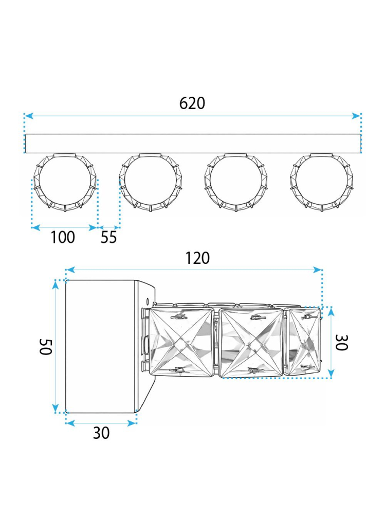 Lampa de perete LED APP1941-4W auriu [12]