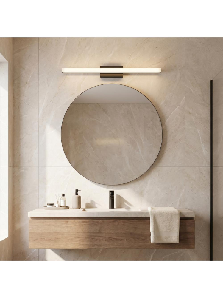 Aplica de perete LED 60cm Toolight APP1855-1W negru mat 600x75x50mm [4]
