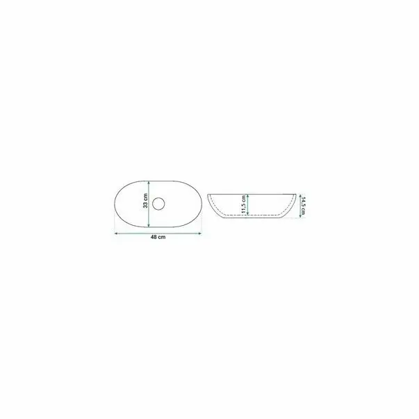 Lavoar alb/auriu pe blat Rea Linda Gold White 48,3 cm [6]