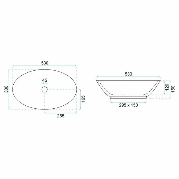 Lavoar alb/auriu pe blat Rea Pamela Gold 46,5 cm [6]