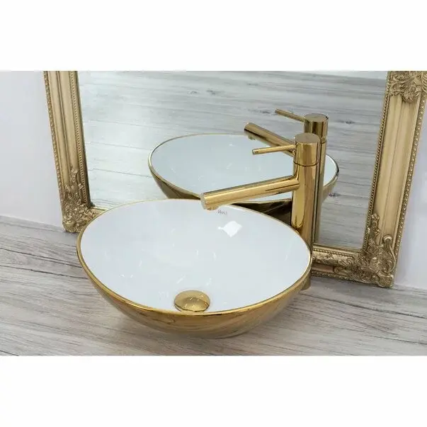 Lavoar alb/auriu pe blat Rea Sofia 41 cm [4]