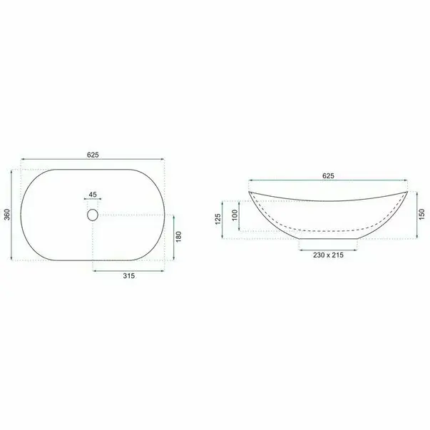 Lavoar alb/auriu pe blat Royal 63 cm [5]