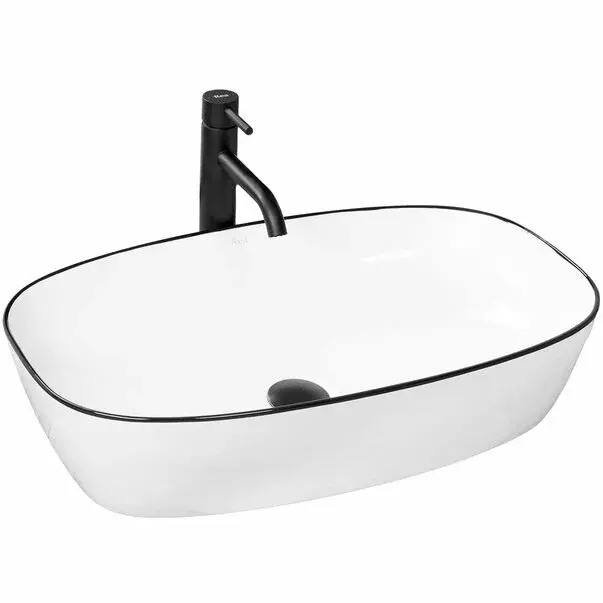 Lavoar alb/negru pe blat Rea Jovita 60 cm [1]