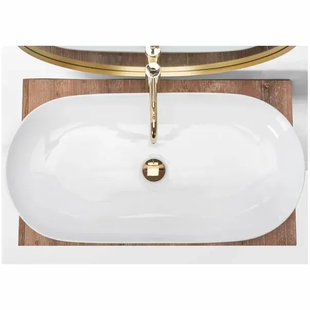 Lavoar alb pe blat Rea Cleo Biala 81 cm [3]