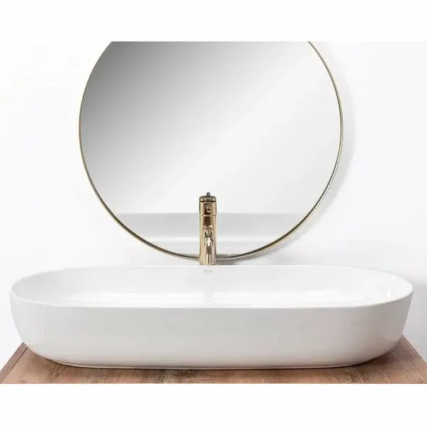 Lavoar alb pe blat Rea Cleo Biala 81 cm [4]
