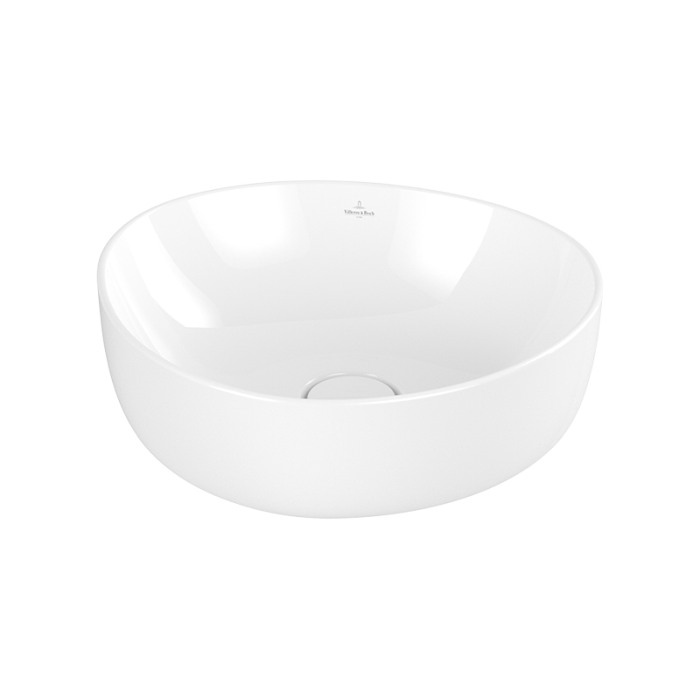 Lavoar asimetric pe blat, Villeroy & Boch, Antao 40, oval, alb [1]