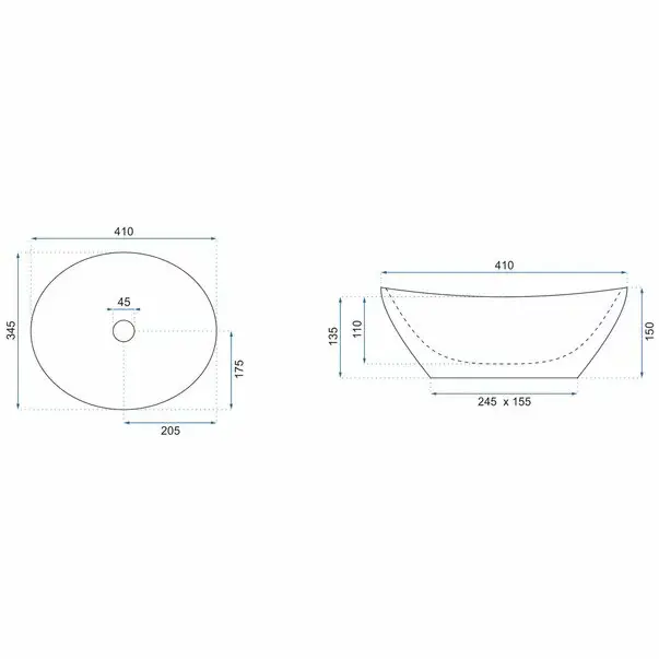 Lavoar auriu pe blat Rea Sofia 41 cm [5]