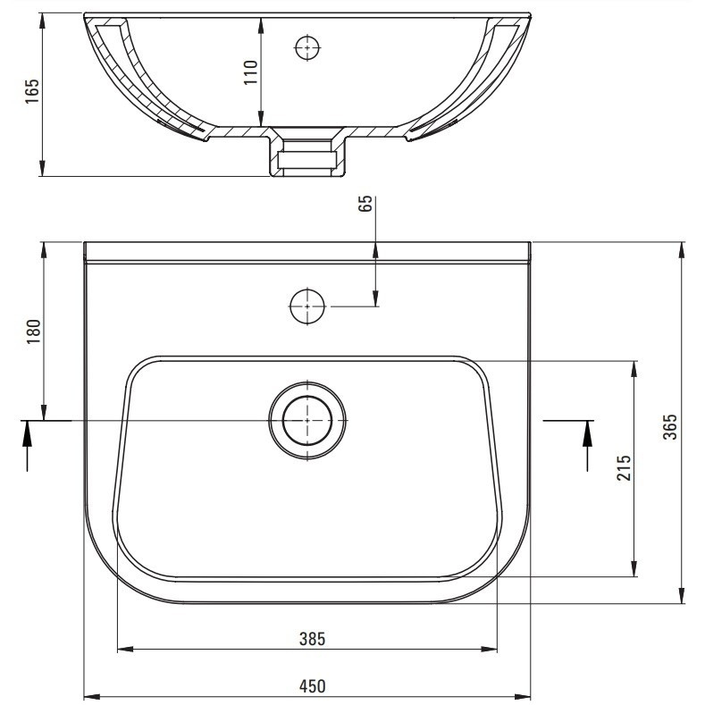 Lavoar baie suspendat Deante Avis 45x37 cm [6]