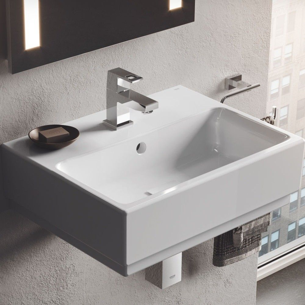 Lavoar baie suspendat Grohe Cube Ceramic 50x49 cm, tratament PureGuard [2]