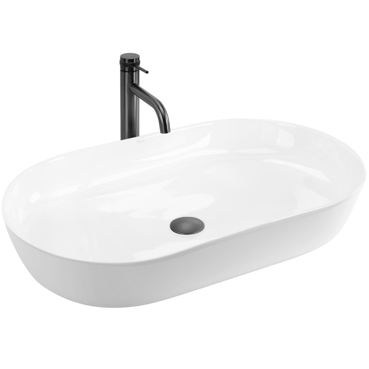 Lavoar ceramic pentru blat CLEO 71 alb - REA [1]