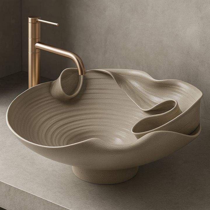 Lavoar ceramic pentru blat REA HM-12 Handmade ART [3]