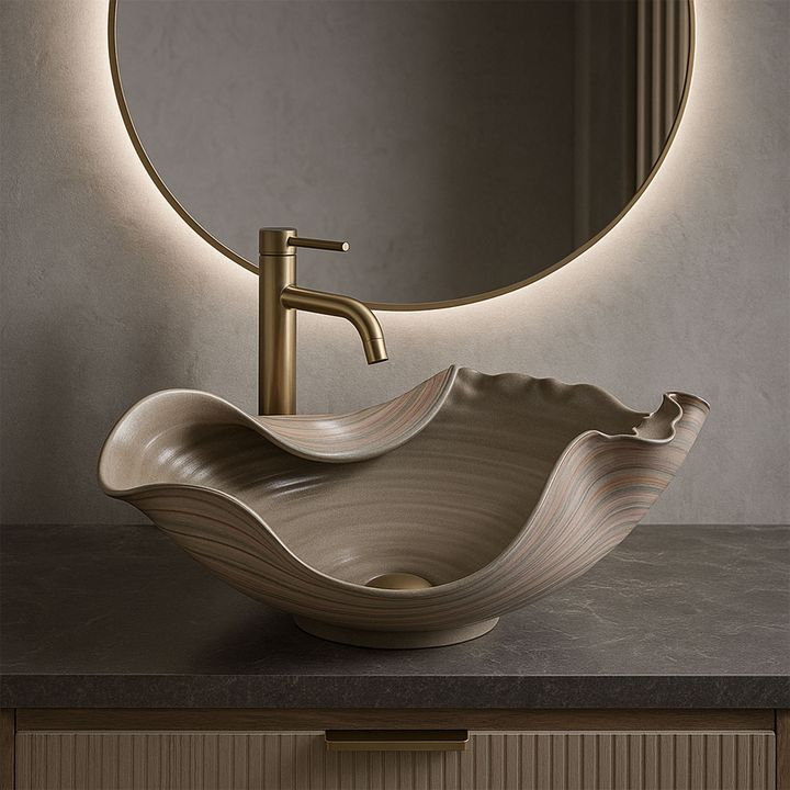 Lavoar ceramic pentru blat REA HM-17 Handmade ART [1]