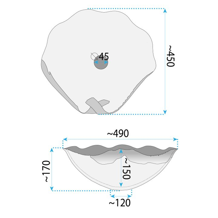 Lavoar ceramic pentru blat REA HM-22 Handmade ART [8]