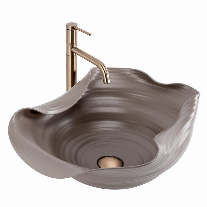 Lavoar ceramic pentru blat REA HM-66TB Handmade ART [10]
