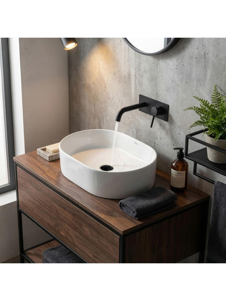 Lavoar ceramic pentru blat Rea Nadia 46 cm alb [5]