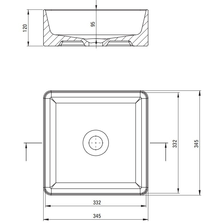 Lavoar ceramica Deante Jasmin alb 34,5x34,5 cm [5]