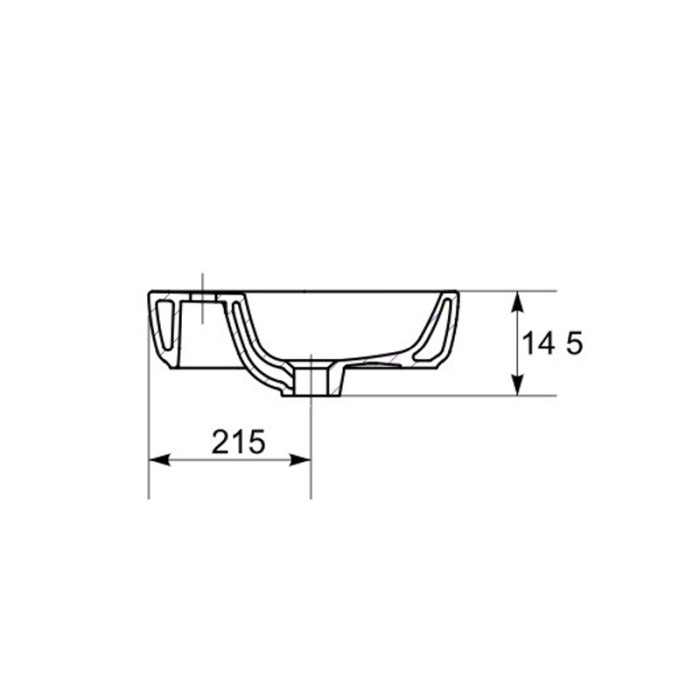 Lavoar Cersanit, Caspia, dreptunghiular pe blat, 60 cm, alb [6]