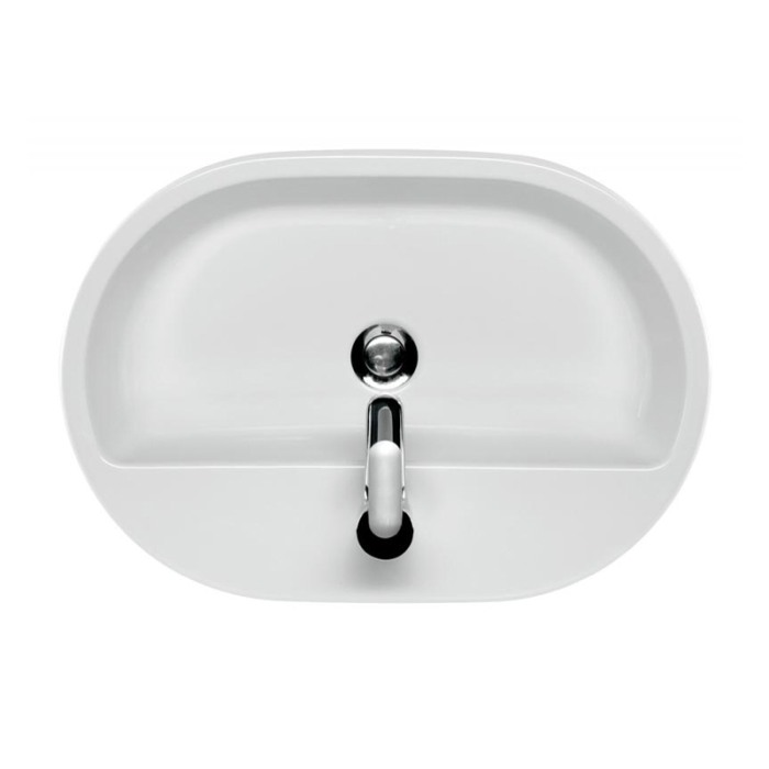 Lavoar Cersanit, Caspia, oval pe blat, 60 cm, alb [5]