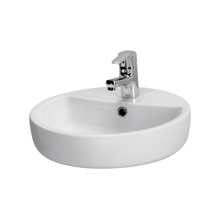 Lavoar Cersanit, Caspia, rotund pe blat, 44 cm, alb [1]