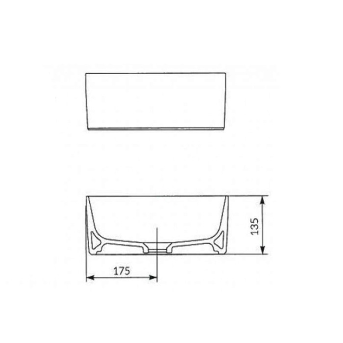 Lavoar Cersanit, Crea, patrat pe blat, 35 cm, alb [6]