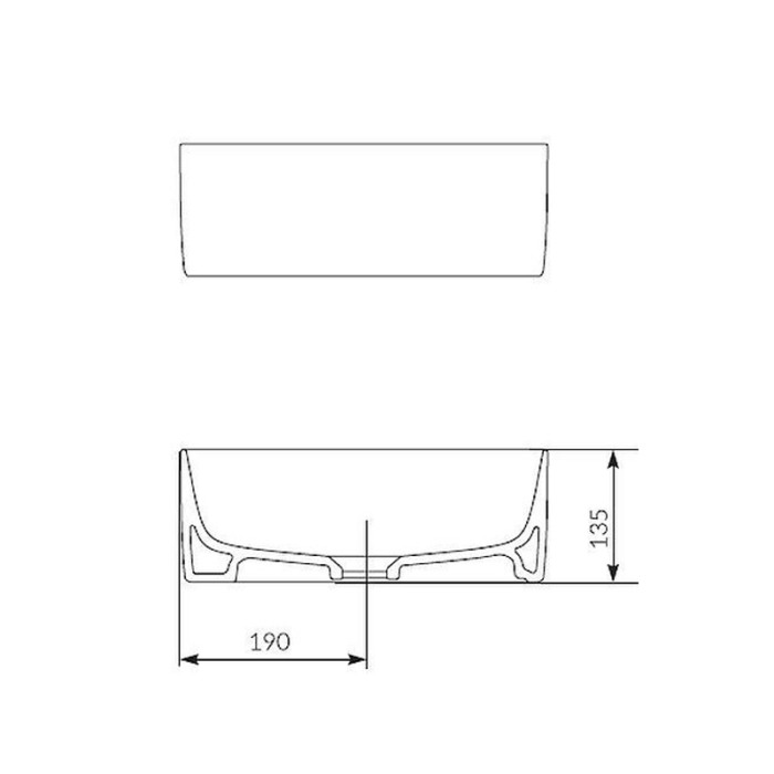 Lavoar Cersanit, Crea, rotund pe blat, 38 cm, alb [6]