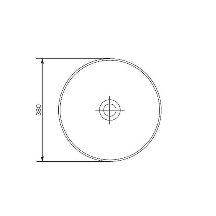 Lavoar Cersanit, Crea, rotund pe blat, 38 cm, alb [2]