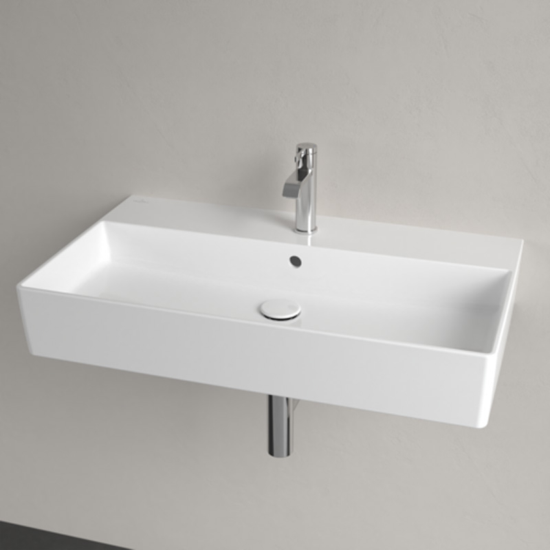 Lavoar dreptunghiular Villeroy & Boch, Memento 80 cm, cu preaplin și orificiu pentru baterie [3]