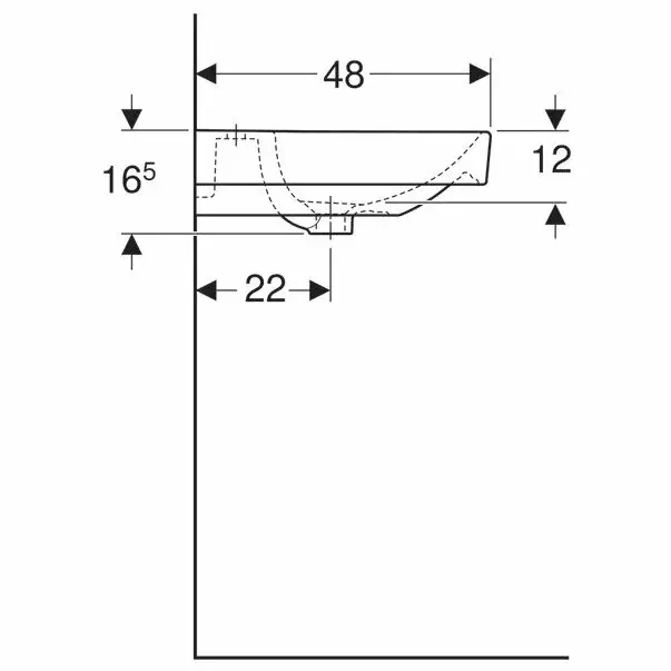 Lavoar dublu pe mobilier Geberit Smyle Square 120 cm cu orificiu baterie [6]