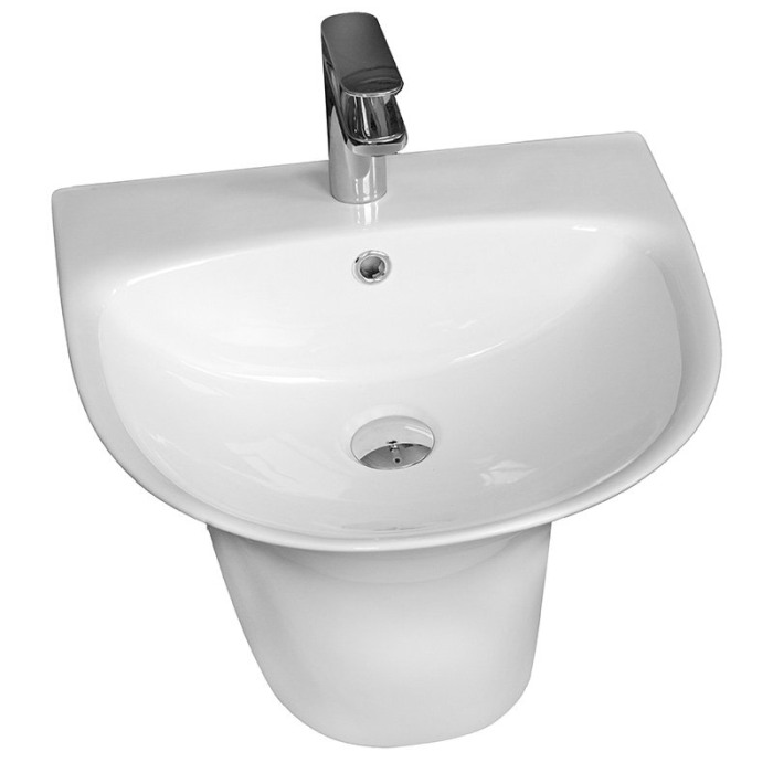 Lavoar Fluminia, Cassio 48, semirotund, 48 x 47 cm, alb [4]