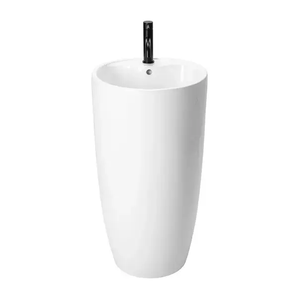 Lavoar freestanding Rea Anya rotund finisaj alb lucios 45 cm [7]