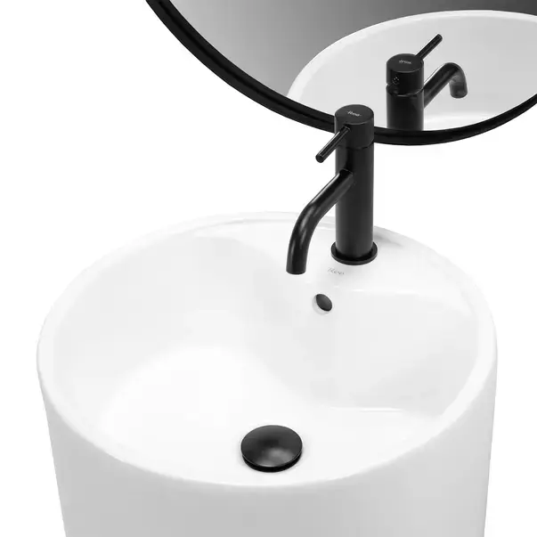 Lavoar freestanding Rea Anya rotund finisaj alb lucios 45 cm [4]