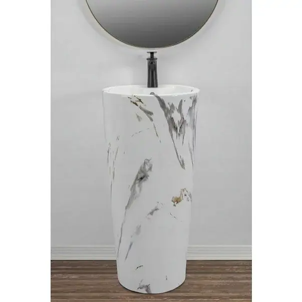 Lavoar freestanding Rea Blanka stil marmura mat [4]