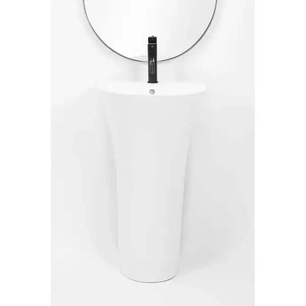 Lavoar freestanding Rea Rita Slim asimetric finisaj alb lucios 48 cm [4]
