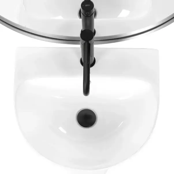 Lavoar freestanding Rea Rita Slim asimetric finisaj alb lucios 48 cm [5]