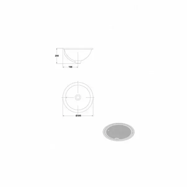 Lavoar incastrat Gala JARA 39,5 cm [3]