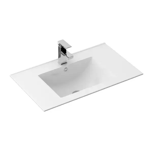 Lavoar incastrat Rea Dafne dreptunghiular finisaj alb lucios 76 cm [2]