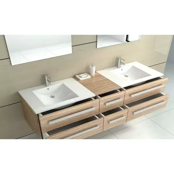 Lavoar incastrat Rea Dafne dreptunghiular finisaj alb lucios 76 cm [4]