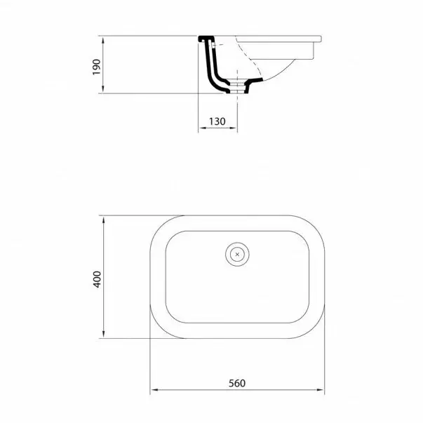 Lavoar incastrat/sub blat Gala Nexus 56x40 cm [4]